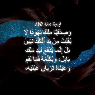 Picture 04 - إِرْمِيَا 32:4 AVD - وَصِدْقِيَّا مَلِكُ - Bible Verse Picture