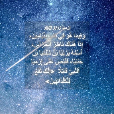 Picture 04 - إِرْمِيَا 37:13 AVD - وَفِيمَا هُوَ فِي بَابِ - Bible Verse Picture