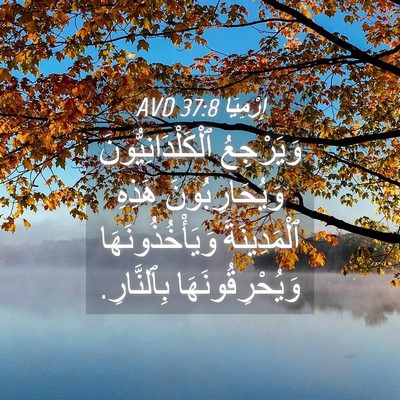 Picture 04 - إِرْمِيَا 37:8 AVD - وَيَرْجِعُ - Bible Verse Picture