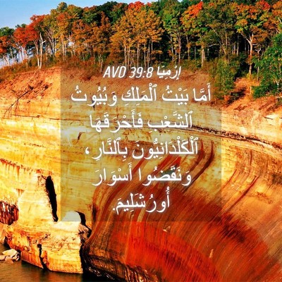Picture 04 - إِرْمِيَا 39:8 AVD - أَمَّا بَيْتُ ٱلْمَلِكِ - Bible Verse Picture