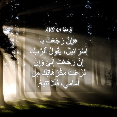 Picture 04 - إِرْمِيَا 4:1 AVD - «إِنْ رَجَعْتَ يَا - Bible Verse Picture