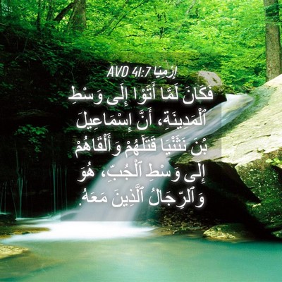 Picture 04 - إِرْمِيَا 41:7 AVD - فَكَانَ لَمَّا أَتَوْا - Bible Verse Picture