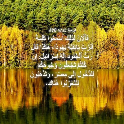 Picture 04 - إِرْمِيَا 42:15 AVD - فَٱلْآنَ لِذَلِكَ - Bible Verse Picture