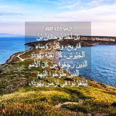 Picture 04 - إِرْمِيَا 43:5 AVD - بَلْ أَخَذَ يُوحَانَانُ - Bible Verse Picture