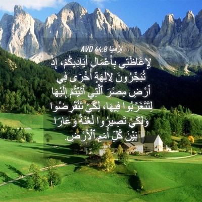 Picture 04 - إِرْمِيَا 44:8 AVD - لِإِغَاظَتِي بِأَعْمَالِ - Bible Verse Picture