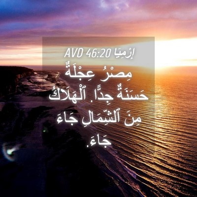 Picture 04 - إِرْمِيَا 46:20 AVD - مِصْرُ عِجْلَةٌ حَسَنَةٌ - Bible Verse Picture