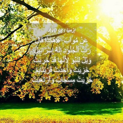 Picture 04 - إِرْمِيَا 48:1 AVD - عَنْ مُوآبَ: «هَكَذَا - Bible Verse Picture