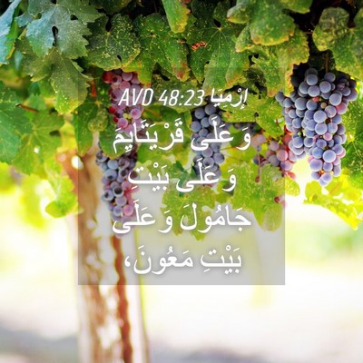Picture 04 - إِرْمِيَا 48:23 AVD - وَعَلَى قَرْيَتَايِمَ - Bible Verse Picture