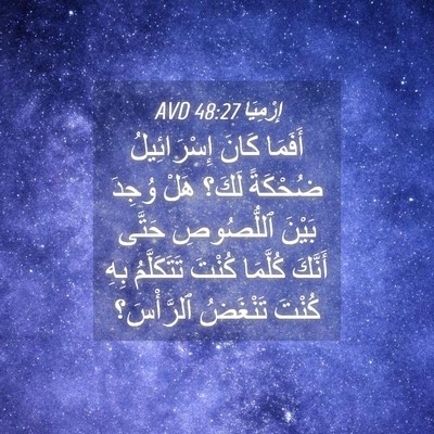Picture 04 - إِرْمِيَا 48:27 AVD - أَفَمَا كَانَ - Bible Verse Picture