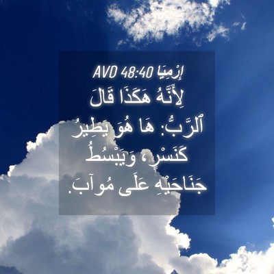 Picture 04 - إِرْمِيَا 48:40 AVD - لِأَنَّهُ هَكَذَا قَالَ - Bible Verse Picture