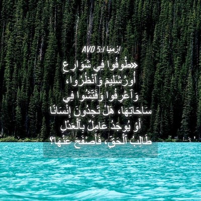 Picture 04 - إِرْمِيَا 5:1 AVD - «طُوفُوا فِي شَوَارِعِ - Bible Verse Picture