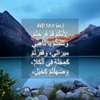 Picture 04 - إِرْمِيَا 50:11 AVD - لِأَنَّكُمْ قَدْ - Bible Verse Picture