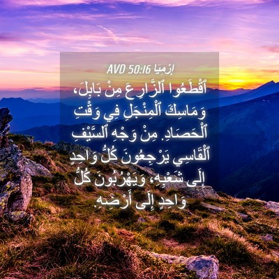 Picture 04 - إِرْمِيَا 50:16 AVD - ٱقْطَعُوا ٱلزَّارِعَ مِنْ - Bible Verse Picture