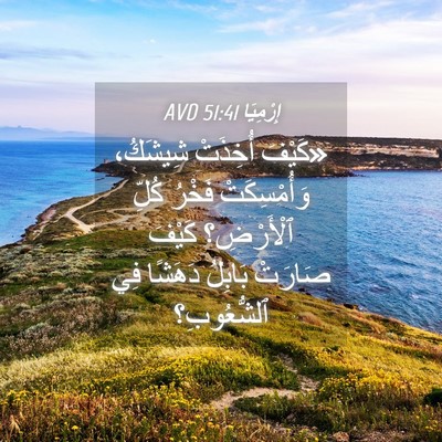 Picture 04 - إِرْمِيَا 51:41 AVD - «كَيْفَ أُخِذَتْ شِيشَكُ، - Bible Verse Picture