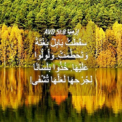 Picture 04 - إِرْمِيَا 51:8 AVD - سَقَطَتْ بَابِلُ بَغْتَةً - Bible Verse Picture