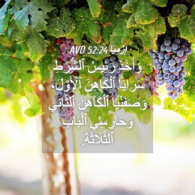 Picture 04 - إِرْمِيَا 52:24 AVD - وَأَخَذَ رَئِيسُ - Bible Verse Picture
