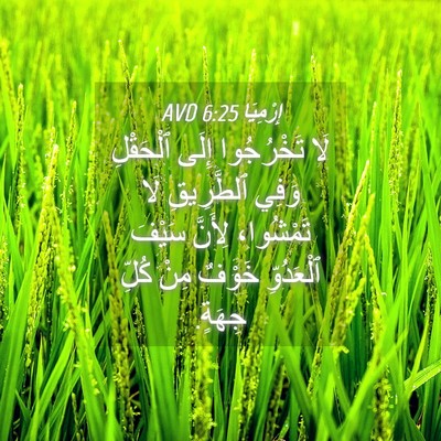 Picture 04 - إِرْمِيَا 6:25 AVD - لَا تَخْرُجُوا إِلَى - Bible Verse Picture