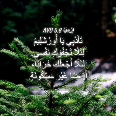 Picture 04 - إِرْمِيَا 6:8 AVD - تَأَدَّبِي يَا - Bible Verse Picture