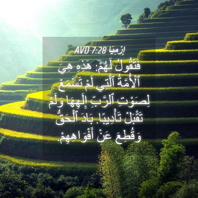 Picture 04 - إِرْمِيَا 7:28 AVD - فَتَقُولُ لَهُمْ: هَذِهِ - Bible Verse Picture