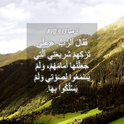 Picture 04 - إِرْمِيَا 9:13 AVD - فَقَالَ ٱلرَّبُّ: «عَلَى - Bible Verse Picture