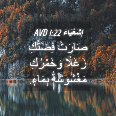 Picture 04 - إِشَعْيَاءَ 1:22 AVD - صَارَتْ فِضَّتُكِ زَغَلًا - Bible Verse Picture