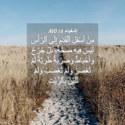 Picture 04 - إِشَعْيَاءَ 1:6 AVD - مِنْ أَسْفَلِ ٱلْقَدَمِ - Bible Verse Picture