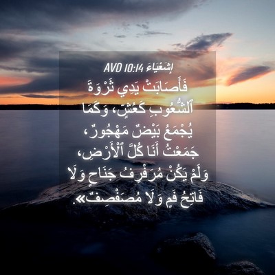Picture 04 - إِشَعْيَاءَ 10:14 AVD - فَأَصَابَتْ يَدِي - Bible Verse Picture