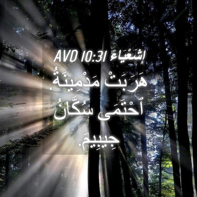 Picture 04 - إِشَعْيَاءَ 10:31 AVD - هَرَبَتْ مَدْمِينَةُ. - Bible Verse Picture