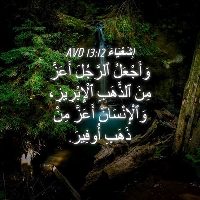 Picture 04 - إِشَعْيَاءَ 13:12 AVD - وَأَجْعَلُ ٱلرَّجُلَ - Bible Verse Picture