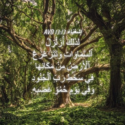 Picture 04 - إِشَعْيَاءَ 13:13 AVD - لِذَلِكَ أُزَلْزِلُ - Bible Verse Picture