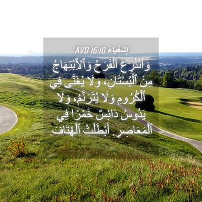 Picture 04 - إِشَعْيَاءَ 16:10 AVD - وَٱنْتُزِعَ ٱلْفَرَحُ - Bible Verse Picture