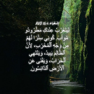 Picture 04 - إِشَعْيَاءَ 16:4 AVD - لِيَتَغَرَّبْ عِنْدَكِ - Bible Verse Picture