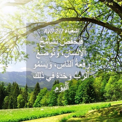 Picture 04 - إِشَعْيَاءَ 2:17 AVD - فَيُخْفَضُ تَشَامُخُ - Bible Verse Picture