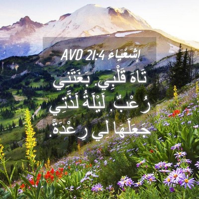 Picture 04 - إِشَعْيَاءَ 21:4 AVD - تَاهَ قَلْبِي. بَغَتَنِي - Bible Verse Picture