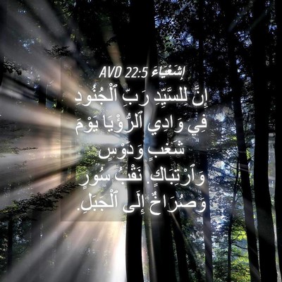 Picture 04 - إِشَعْيَاءَ 22:5 AVD - إِنَّ لِلسَّيِّدِ رَبِّ - Bible Verse Picture