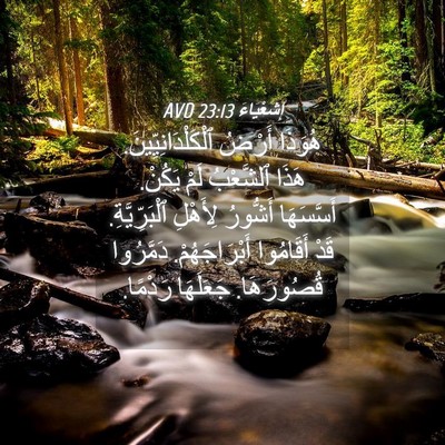 Picture 04 - إِشَعْيَاءَ 23:13 AVD - هُوَذَا أَرْضُ - Bible Verse Picture