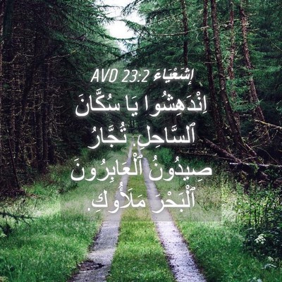 Picture 04 - إِشَعْيَاءَ 23:2 AVD - اِنْدَهِشُوا يَا سُكَّانَ - Bible Verse Picture