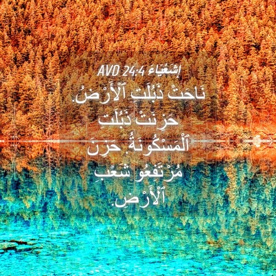 Picture 04 - إِشَعْيَاءَ 24:4 AVD - نَاحَتْ ذَبُلَتِ - Bible Verse Picture