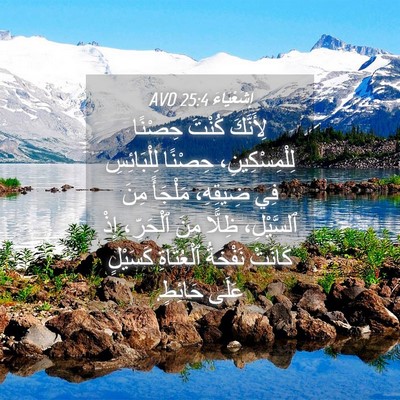 Picture 04 - إِشَعْيَاءَ 25:4 AVD - لِأَنَّكَ كُنْتَ حِصْنًا - Bible Verse Picture