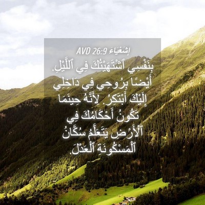 Picture 04 - إِشَعْيَاءَ 26:9 AVD - بِنَفْسِي ٱشْتَهَيْتُكَ - Bible Verse Picture