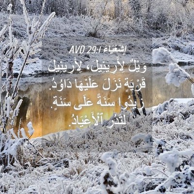 Picture 04 - إِشَعْيَاءَ 29:1 AVD - وَيْلٌ لِأَرِيئِيلَ، - Bible Verse Picture