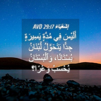 Picture 04 - إِشَعْيَاءَ 29:17 AVD - أَلَيْسَ فِي مُدَّةٍ - Bible Verse Picture