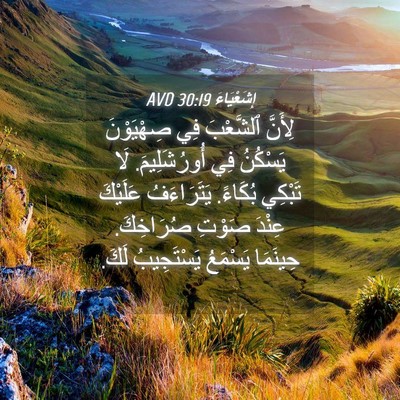 Picture 04 - إِشَعْيَاءَ 30:19 AVD - لِأَنَّ ٱلشَّعْبَ فِي - Bible Verse Picture
