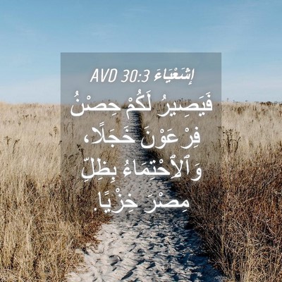 Picture 04 - إِشَعْيَاءَ 30:3 AVD - فَيَصِيرُ لَكُمْ حِصْنُ - Bible Verse Picture