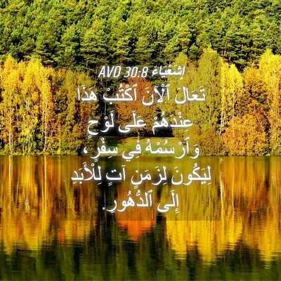 Picture 04 - إِشَعْيَاءَ 30:8 AVD - تَعَالَ ٱلْآنَ ٱكْتُبْ - Bible Verse Picture