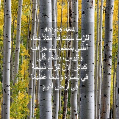 Picture 04 - إِشَعْيَاءَ 34:6 AVD - لِلرَّبِّ سَيْفٌ قَدِ - Bible Verse Picture
