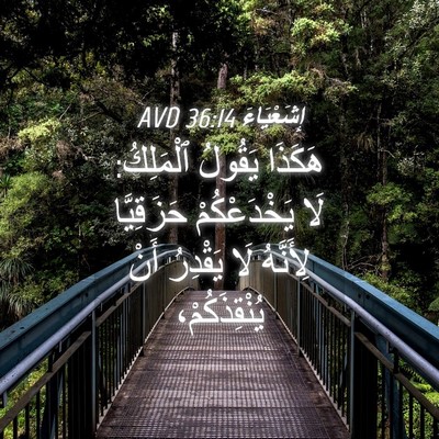 Picture 04 - إِشَعْيَاءَ 36:14 AVD - هَكَذَا يَقُولُ ٱلْمَلِكُ: - Bible Verse Picture