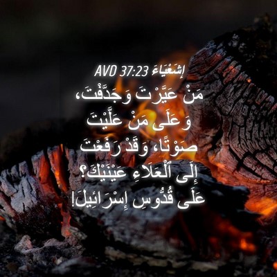 Picture 04 - إِشَعْيَاءَ 37:23 AVD - مَنْ عَيَّرْتَ - Bible Verse Picture