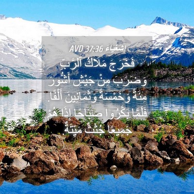 Picture 04 - إِشَعْيَاءَ 37:36 AVD - فَخَرَجَ مَلَاكُ ٱلرَّبِّ - Bible Verse Picture