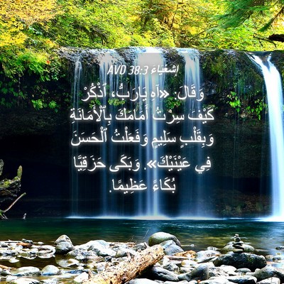 Picture 04 - إِشَعْيَاءَ 38:3 AVD - وَقَالَ: «آهِ يَارَبُّ، - Bible Verse Picture